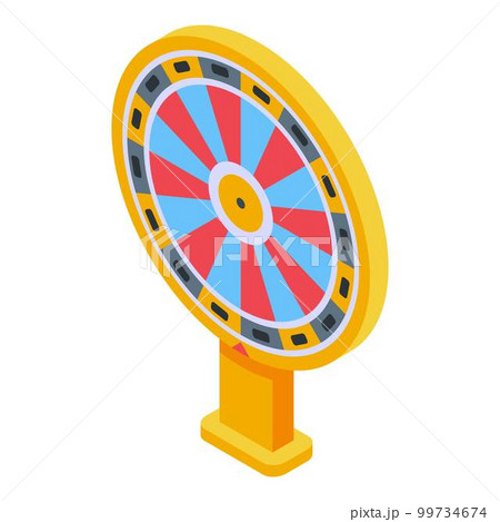 Lucky wheel lottery icon. Isometric of lucky wheel lottery vector icon for web design isolated on white background 99734674