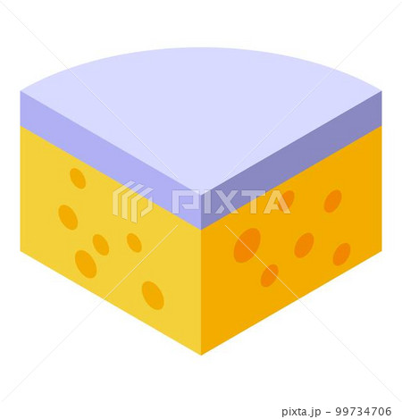 Gouda cheese icon. Isometric of gouda cheese vector icon for web design isolated on white background 99734706