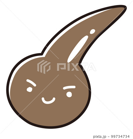 茶髪の一本毛のキャラクター 99734734