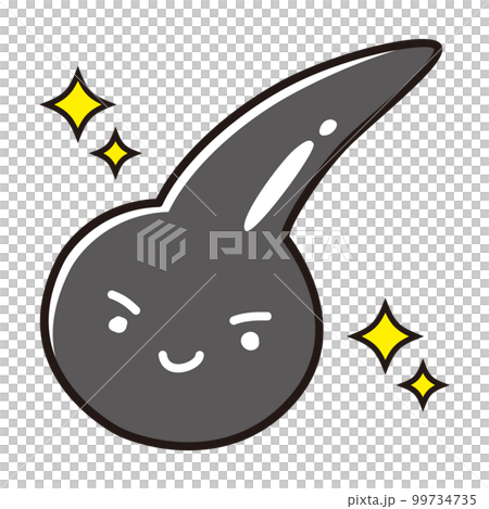 黒い一本毛のキャラクター 黒い一本毛のキャラクター 99734735