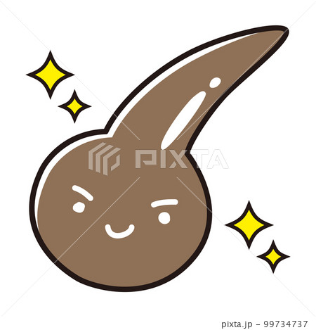 茶髪の一本毛のキャラクター 99734737