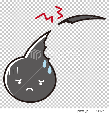 Character with torn hair with a troubled expression Character with torn hair with a troubled expression 99734740