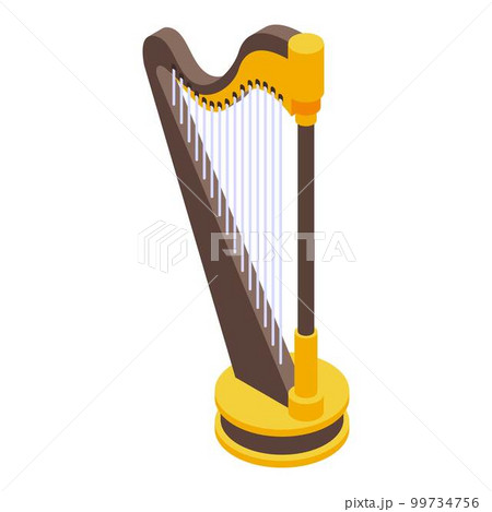 School harp icon. Isometric of school harp vector icon for web design isolated on white background School harp icon. Isometric of school harp vector icon for web design isolated on white background 99734756