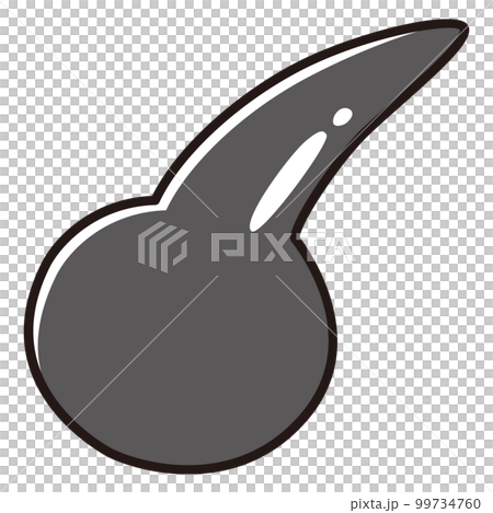 シンプルな黒い毛のイラスト 99734760