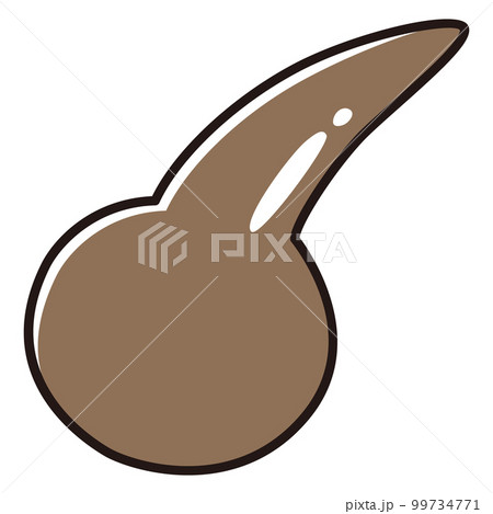 シンプルな茶髪のイラスト 99734771