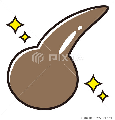 シンプルな茶髪のイラスト 99734774