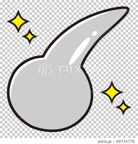 シンプルな白髪のイラスト シンプルな白髪のイラスト 99734776