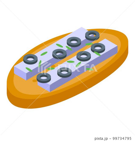 Greek feta cheese icon. Isometric of greek feta cheese vector icon for web design isolated on white background 99734795