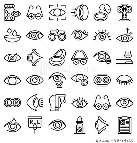 Eyes icons set. Outline set of eyes vector...のイラスト素材 [99734810] - PIXTA