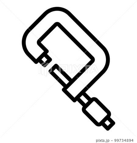 Digital micrometer icon. Outline digital micrometer vector icon for web design isolated on white background 99734894