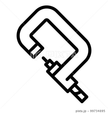 Diameter micrometer icon. Outline diameter micrometer vector icon for web design isolated on white background Diameter micrometer icon. Outline diameter micrometer vector icon for web design isolated on white background 99734895