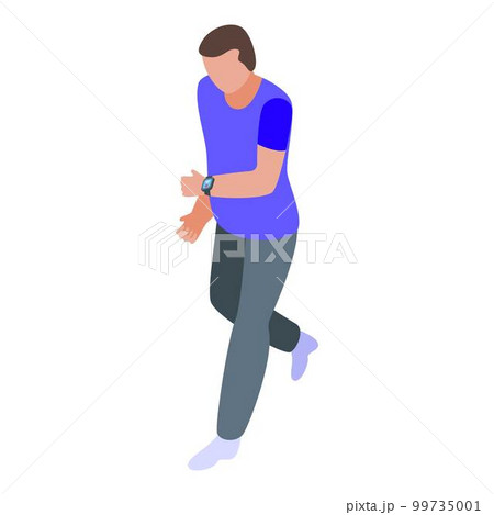Smartwatch video call icon. Isometric of smartwatch video call vector icon for web design isolated on white background 99735001