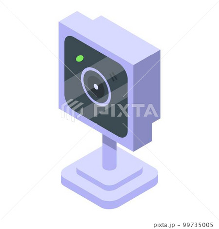 Video call camera icon. Isometric of video call camera vector icon for web design isolated on white background Video call camera icon. Isometric of video call camera vector icon for web design isolated on white background 99735005
