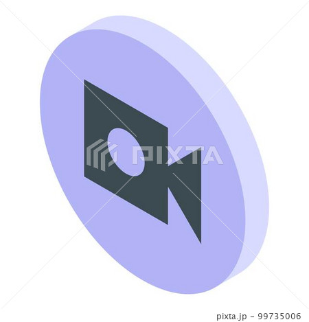 Video call symbol icon. Isometric of video call symbol vector icon for web design isolated on white background Video call symbol icon. Isometric of video call symbol vector icon for web design isolated on white background 99735006