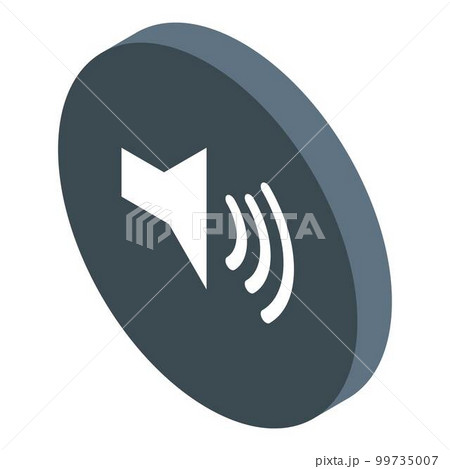Video call volume icon. Isometric of video call volume vector icon for web design isolated on white background Video call volume icon. Isometric of video call volume vector icon for web design isolated on white background 99735007