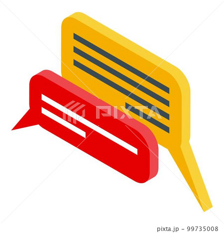 Video call chat icon. Isometric of video call chat vector icon for web design isolated on white background 99735008