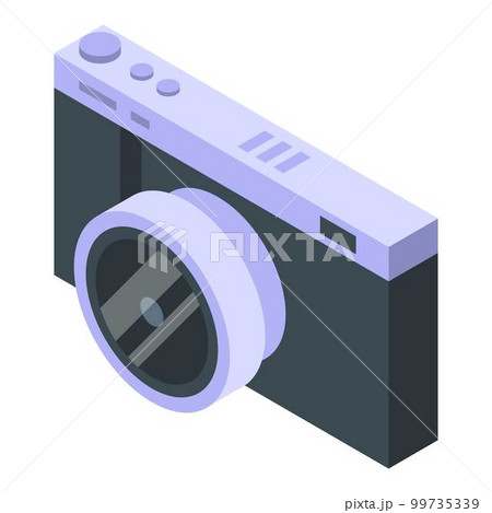 Family holiday camera icon. Isometric of family holiday camera vector icon for web design isolated on white background 99735339