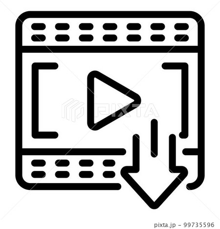 Video trailer icon. Outline video trailer vector icon for web design isolated on white background 99735596
