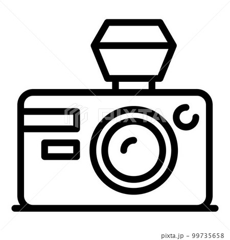Blogger camera icon. Outline blogger camera vector icon for web design isolated on white background Blogger camera icon. Outline blogger camera vector icon for web design isolated on white background 99735658