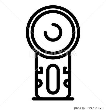Media camera icon. Outline media camera vector icon for web design isolated on white background 99735676