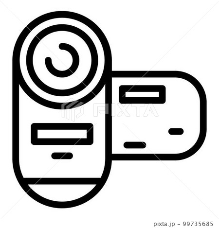 Personal camcorder icon. Outline personal camcorder vector icon for web design isolated on white background 99735685