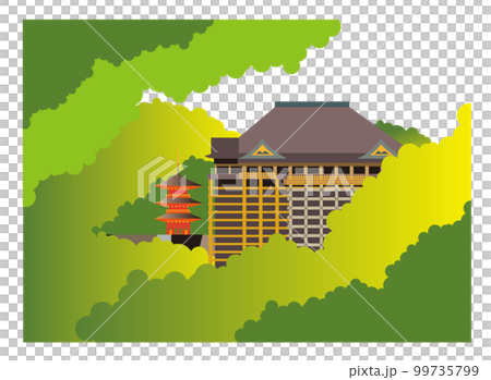 清水寺　（エンボス）古都京都の世界遺産 99735799