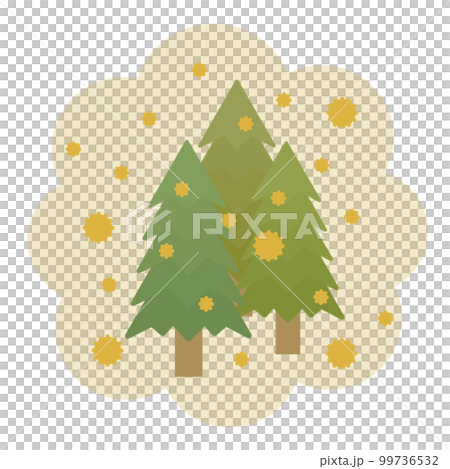 スギ花粉のイラスト4 スギ花粉のイラスト4 99736532