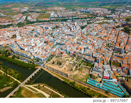 Aerial view of Merida, Spain 99737097