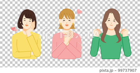 happy woman set 99737907