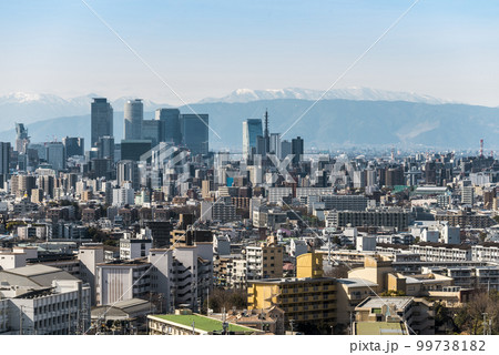 《愛知県》名古屋都市風景　千種区平和公園アクアタワーより 99738182