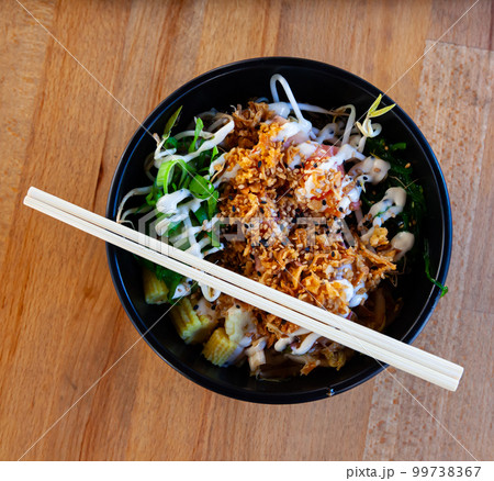 DIY salad in Japanese fast food restaurant 99738367