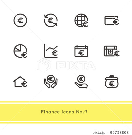 シンプルで使いやすい金融アイコンNo.9 99738808