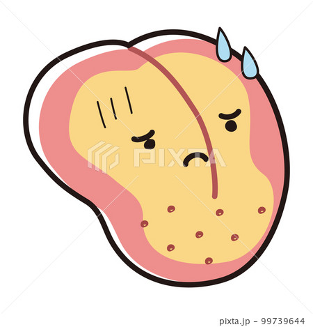 舌に汚れが付いた（舌苔）キャラクター 99739644