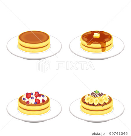 オリジナルイラスト　NO.2【パンケーキ】　レトロ　原画　豆色紙 オリジナルイラスト NO.2【パンケーキ】 レトロ 原画 豆色紙 豆色紙