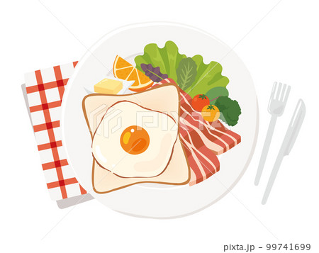 手描きの朝食イラスト 99741699