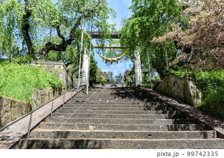 新緑の山形県南陽市烏帽子山公園より 99742335