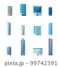 Buildings set city with isolated background. Modern office element vector illustration.Estate flat design 99742391