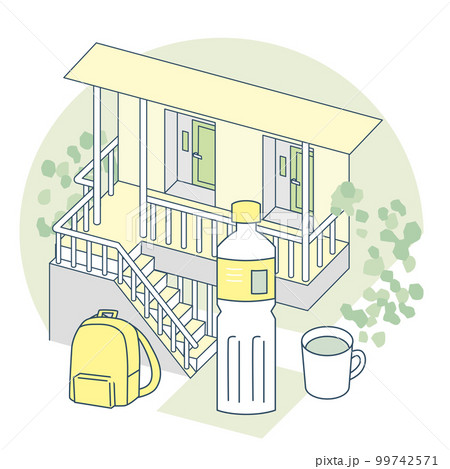 マンションの外観。階段の上の玄関 99742571