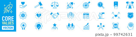 Set of core values icons vector 99742631