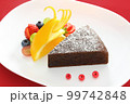 ガトーショコラのフルーツ添え 手作りケーキ 99742848