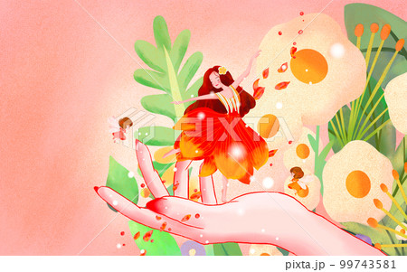 手描き国際婦人デー 99743581