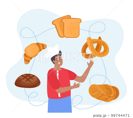 Baking Bread And Pastry Concept Baking Bread And Pastry Concept 99744471