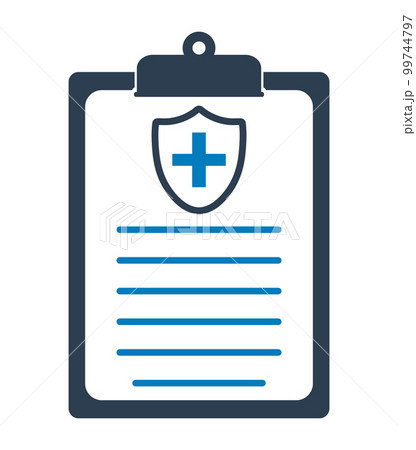 Medical and healthcare insurance icon. Flat style vector EPS. Medical and healthcare insurance icon. Flat style vector EPS. 99744797