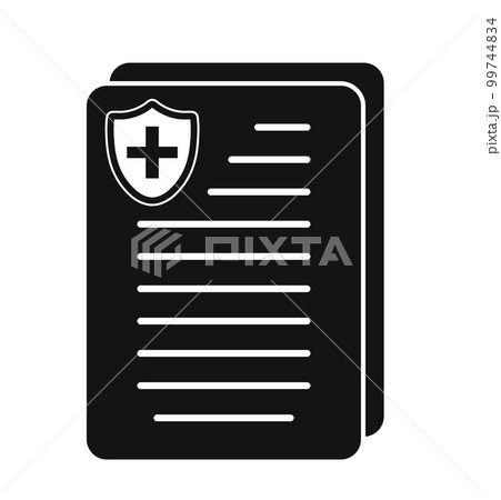 Medical and healthcare insurance icon. Flat style vector EPS. 99744834