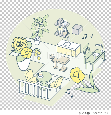 有花有音樂的生活。享受日常生活的空間 有花有音樂的生活。享受日常生活的空間 99744937