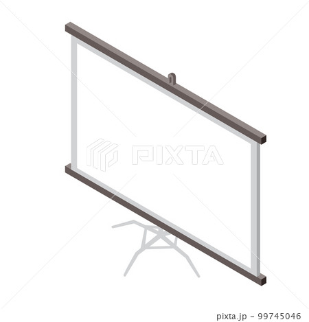 アイソメトリック_立体的でシャープなスクリーンのイラスト 99745046