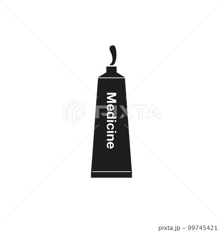 Medicine tube and paste icon. Flat style vector EPS. 99745421