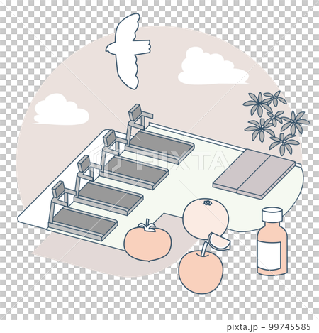 想想一個健康的身體。運動與營養 99745585