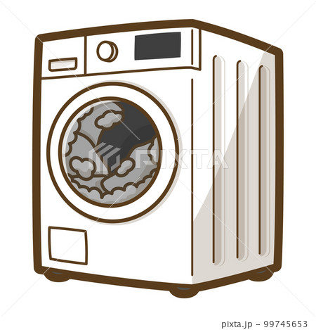 洗濯物を洗っているドラム式洗濯機 洗濯物を洗っているドラム式洗濯機 99745653