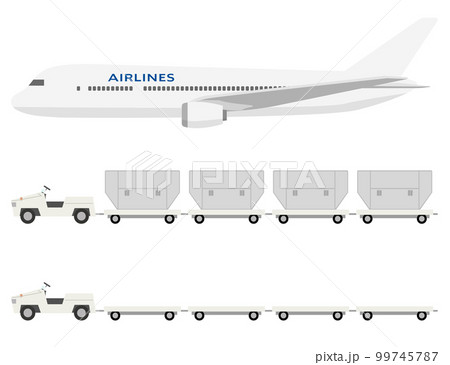 飛行機 航空コンテナ 空の物流セット 飛行機 航空コンテナ 空の物流セット 99745787